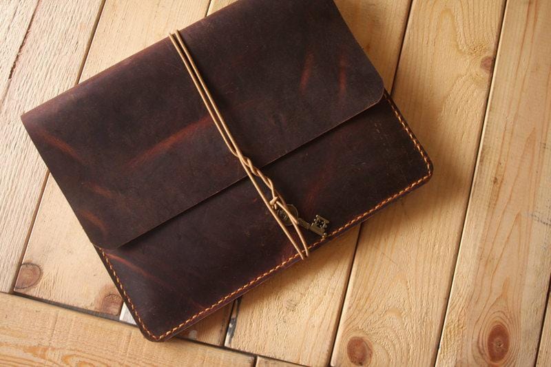 Premium Custom Leather Macbook Pro Laptop Sleeve Case - Handmade Genuine Leather Protective Cover for MacBook Pro 13/14/15/16 inch - Perfect for Office, Travel & Business Professionals