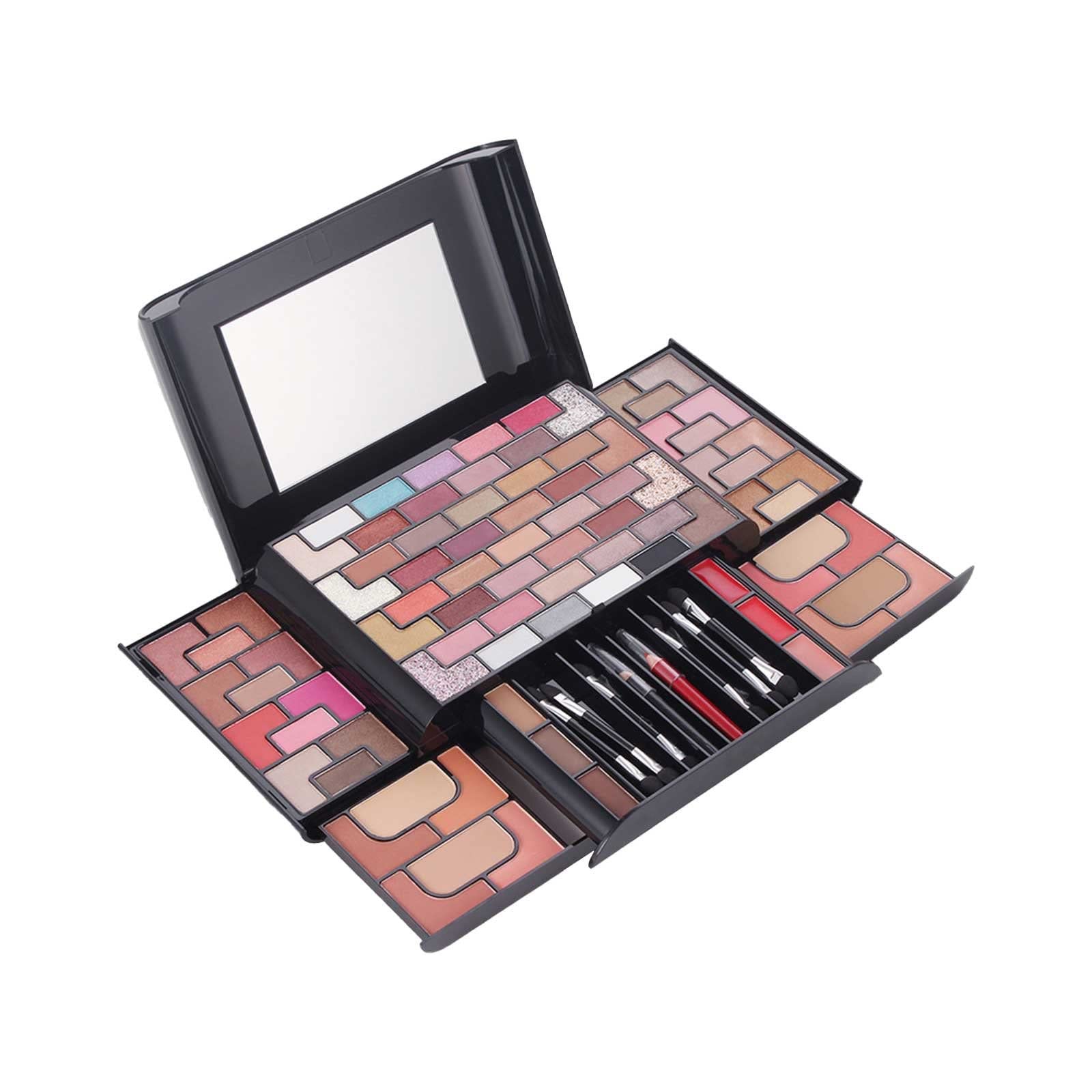Highly Pigmented Eyeshadow Palette - 12 Color Makeup Kit with Brushes, Waterproof & Long Lasting - Perfect Gift for Women & Girls (Pink) | Great for Parties, Date Nights & Professional Makeup Looks