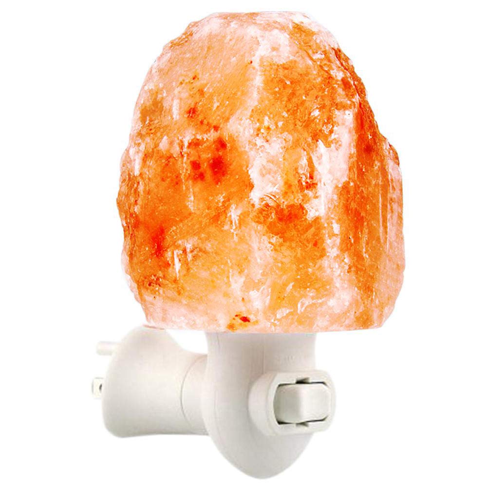 Natural Pink Himalayan Salt Night Light with On/Off Switch, 15W Bulb, Gibraltar Design - Ideal Small Lamp for Home Decor, Bedroom, Living Room, Yoga Studio & Meditation Space