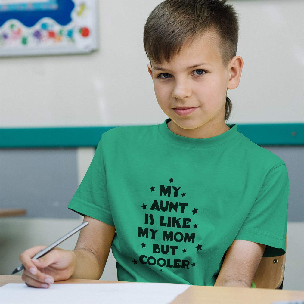 Stylish Toddler T-Shirt - 'My Aunt is Like My Mom but Cooler' Design | 100% Cotton Comfort | Perfect for Playdates & Family Gatherings