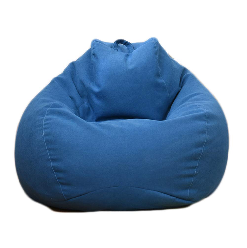 Waterproof Bean Bag Chair Cover - Dark Blue Lazy Lounger Sofa Cover for Adults & Kids, Storage Toy Bag Replacement (No Filling Included) - Perfect for Living Rooms, Playrooms & Dorm Decor