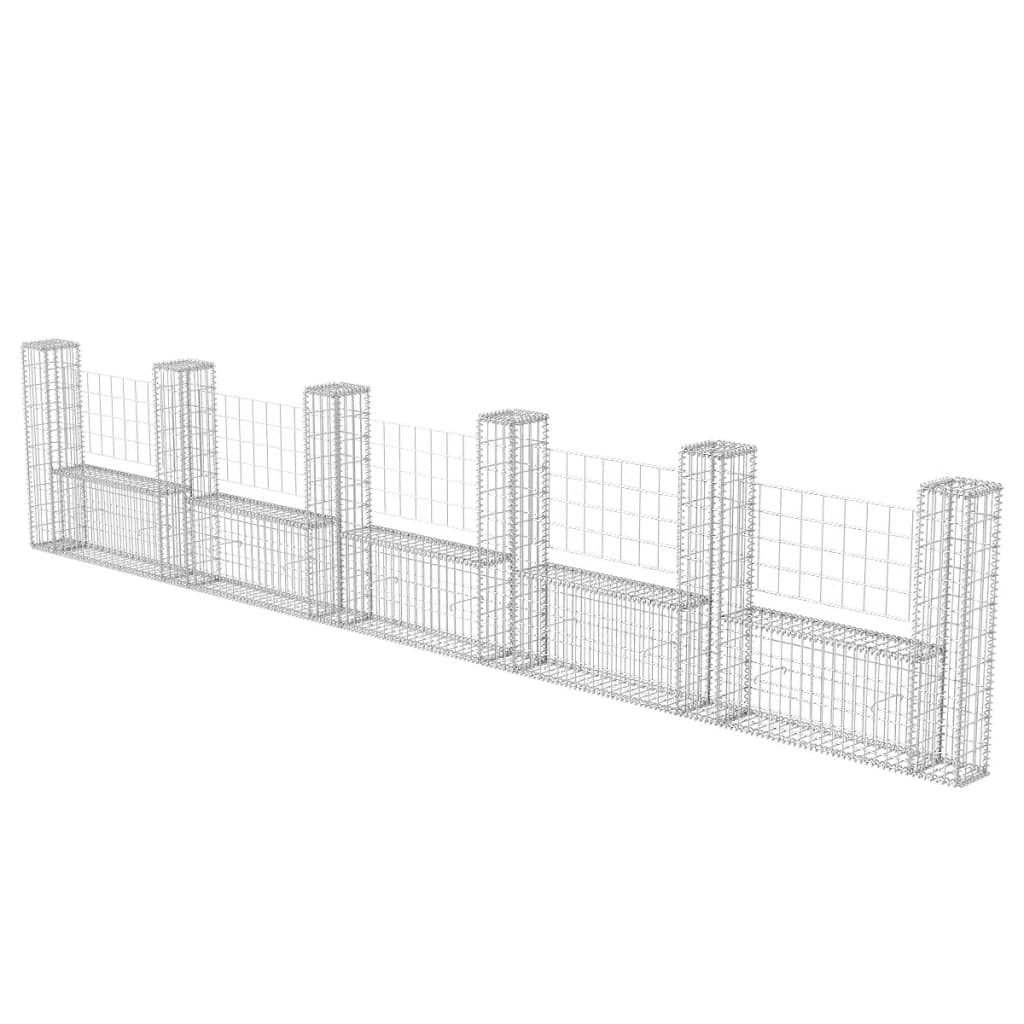 Galvanized Steel U-Shape Gabion Raised Bed Planter - 224.4