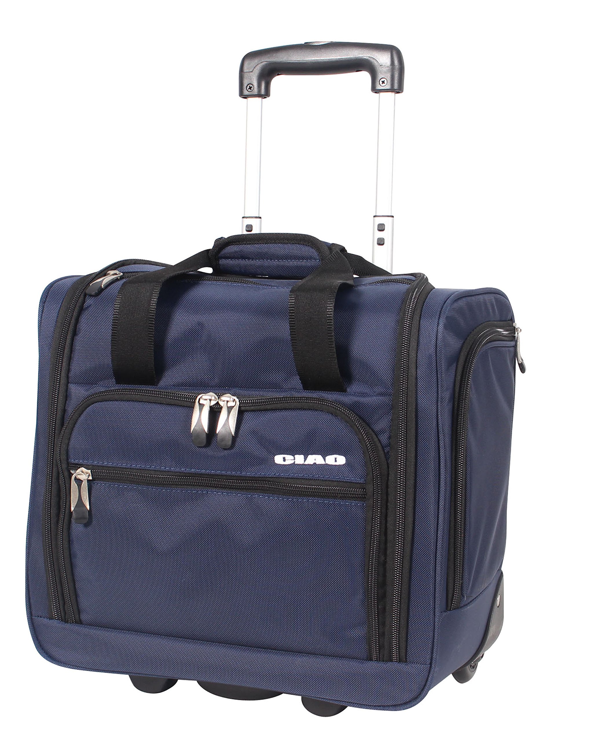 Ciao Luggage 15 Inch Under Seat Carry On Suitcase with 360° Spinner Wheels - Compact Cabin Bag for Air Travel, Business Trips & Weekend Getaways