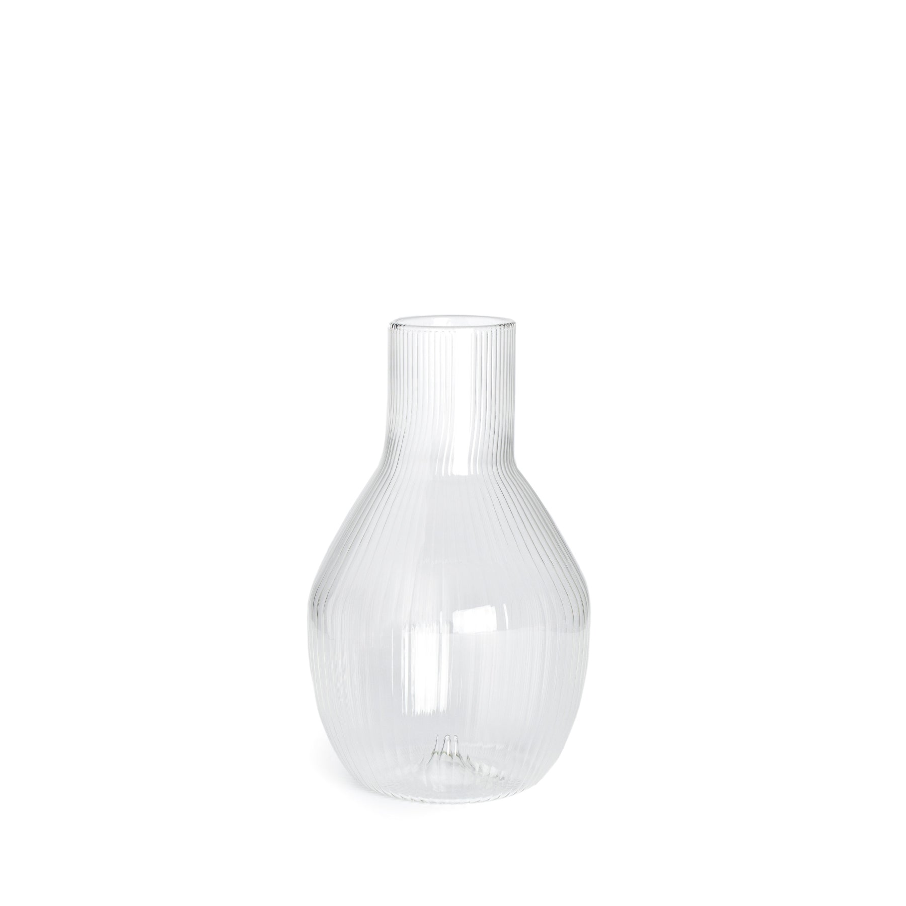 Tuccio 750ml Glass Carafe with Millerighe Design - Elegant Water Pitcher for Wine, Juice & Beverage Serving - Perfect for Dining, Entertaining & Home Decor