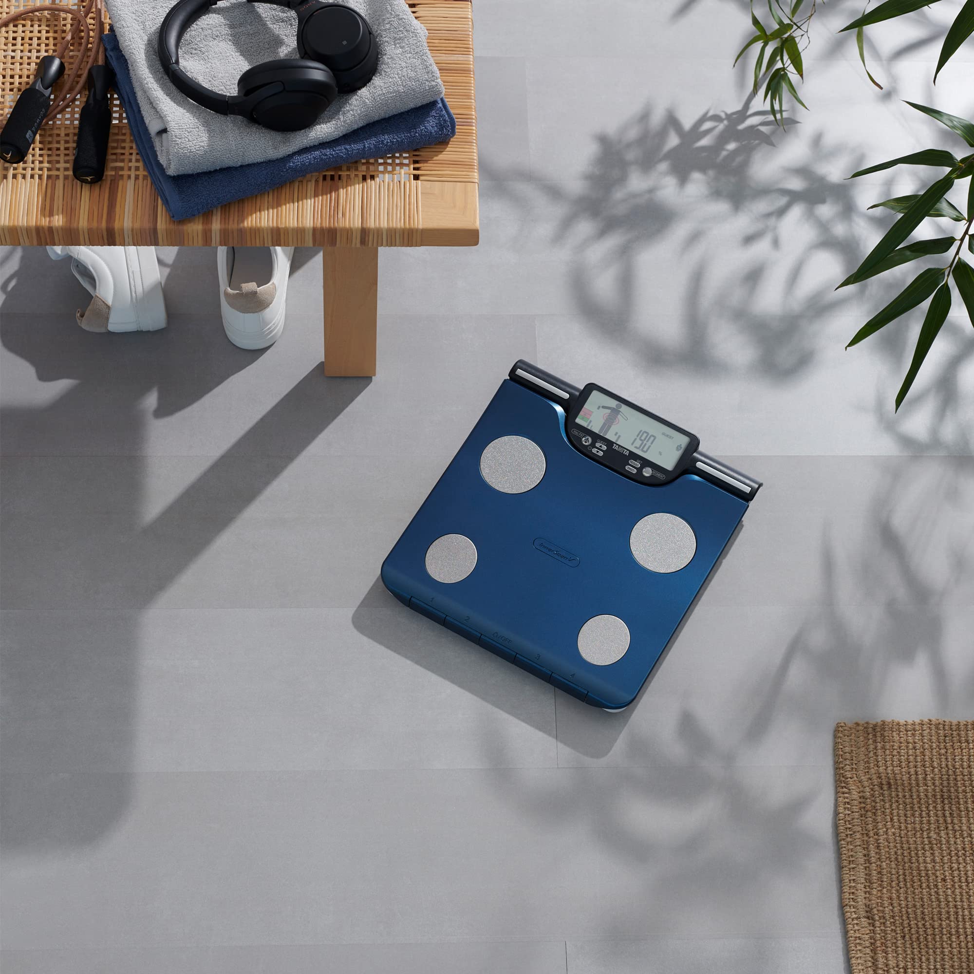TANITA BC-602 Digital Body Composition Scale - Measures Body Fat, Muscle Mass & Daily Calorie Needs by Body Segment - 8 User Memory - Blue | Perfect for Home Gym, Weight Loss Tracking & Fitness Monitoring