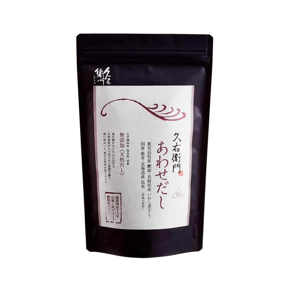 Premium Kyuemon Awase Dashi Stock Powder - 15 Packets | Natural Japanese Soup Base for Ramen, Udon & Hot Pot | Authentic Umami Flavor Enhancer for Home Cooking & Restaurant Use