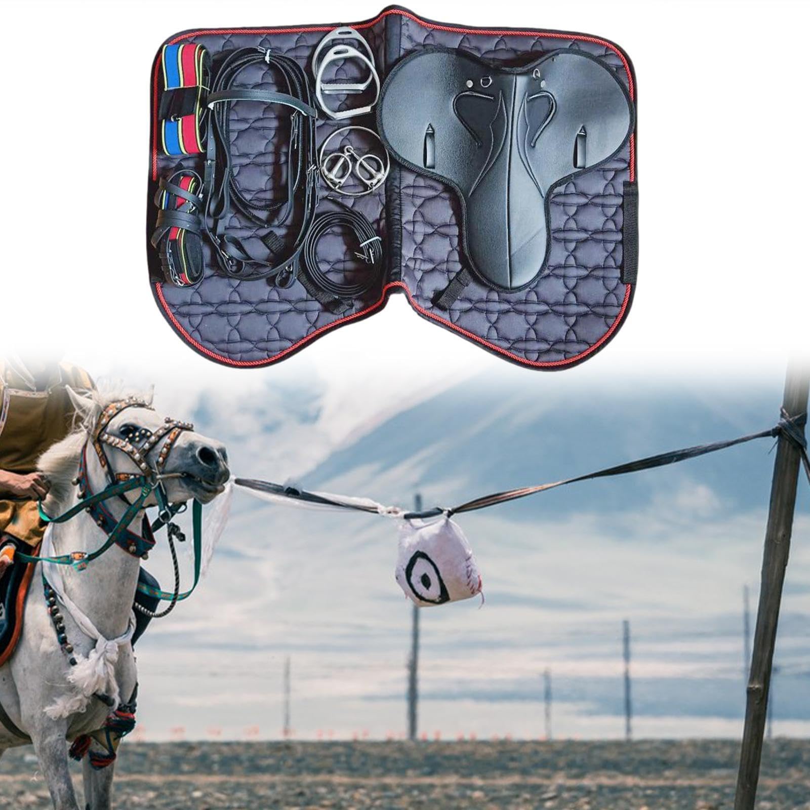 Premium Horse Riding Equipment Bundle – Durable Saddle, Bridle & Grooming Kit for Equestrian Training, Trail Riding & Show Jumping