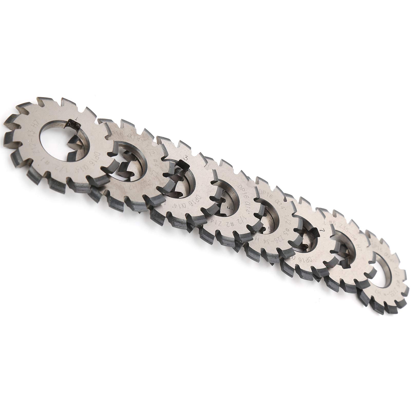 8Pcs High Speed Steel Involute Gear Milling Cutter Set - 14.5° 55mm 22mm for Gear Cutting & Machining | Perfect for DIY Projects, Automotive Repairs & Industrial Manufacturing