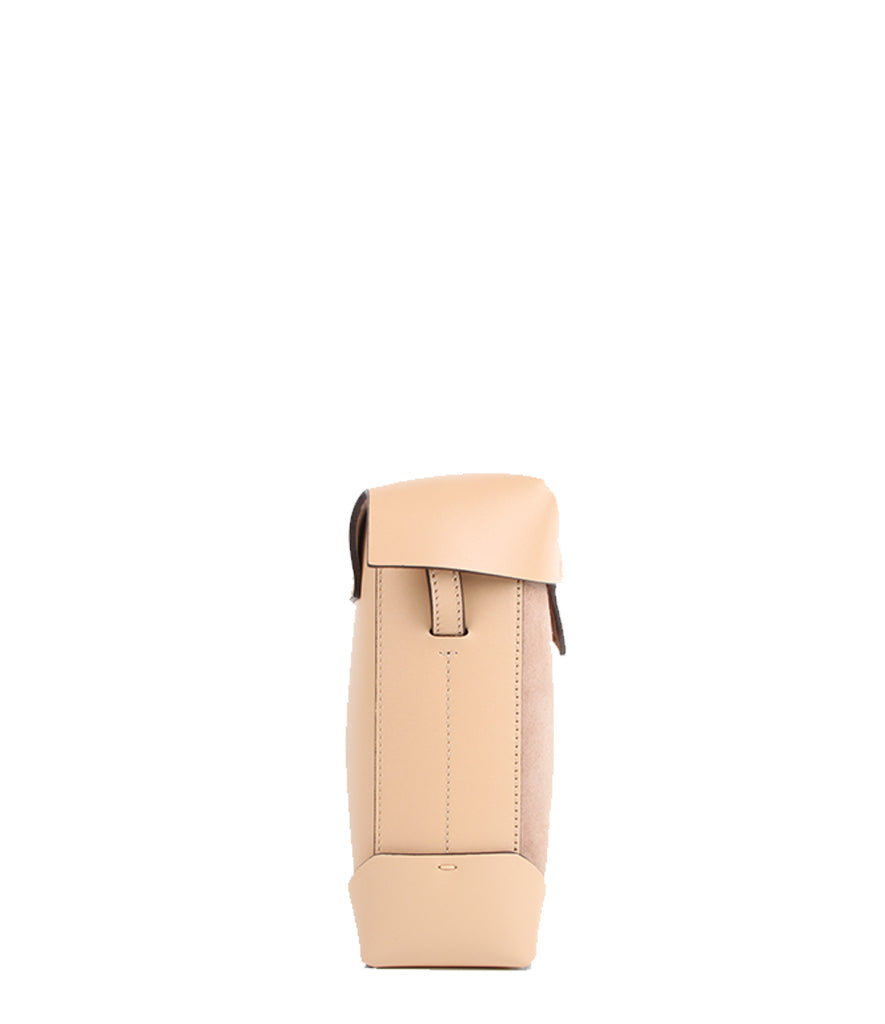 Luxury Mini Suede Crossbody Bag in Champagne/Powder - Elegant Evening Clutch for Parties, Weddings & Special Occasions