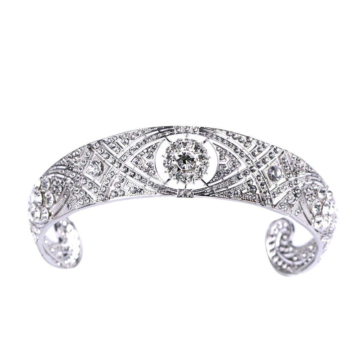 Sparkling Crystal Tiara Headband for Brides - Elegant Rhinestone Wedding Crown Headpiece | Perfect for Bridal Showers, Weddings & Special Occasions
