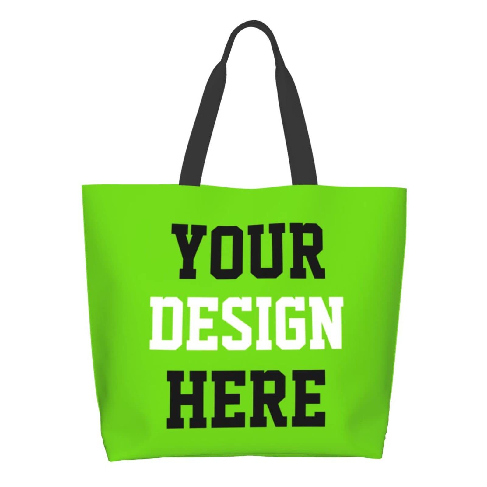 Custom Printed Tote Bags with Logo - Personalized Shoulder Bags for Women, Team, Business & Travel - Ideal for Shopping, Work, School & Promotional Gifts