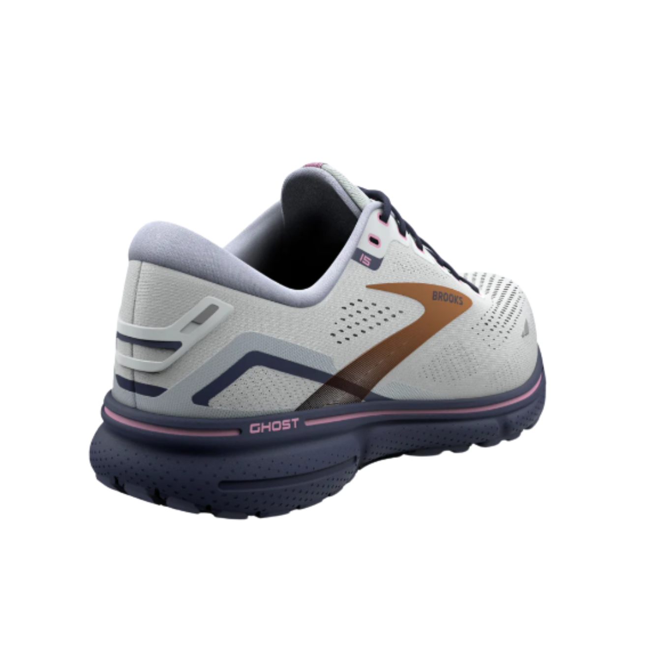 Women's Running Shoes Ghost 15 - Lightweight Cushioned for Comfort | Spa Blue/Neo Pink/Copper | Medium (B) Width | Perfect for Jogging, Gym Workouts & Daily Walking