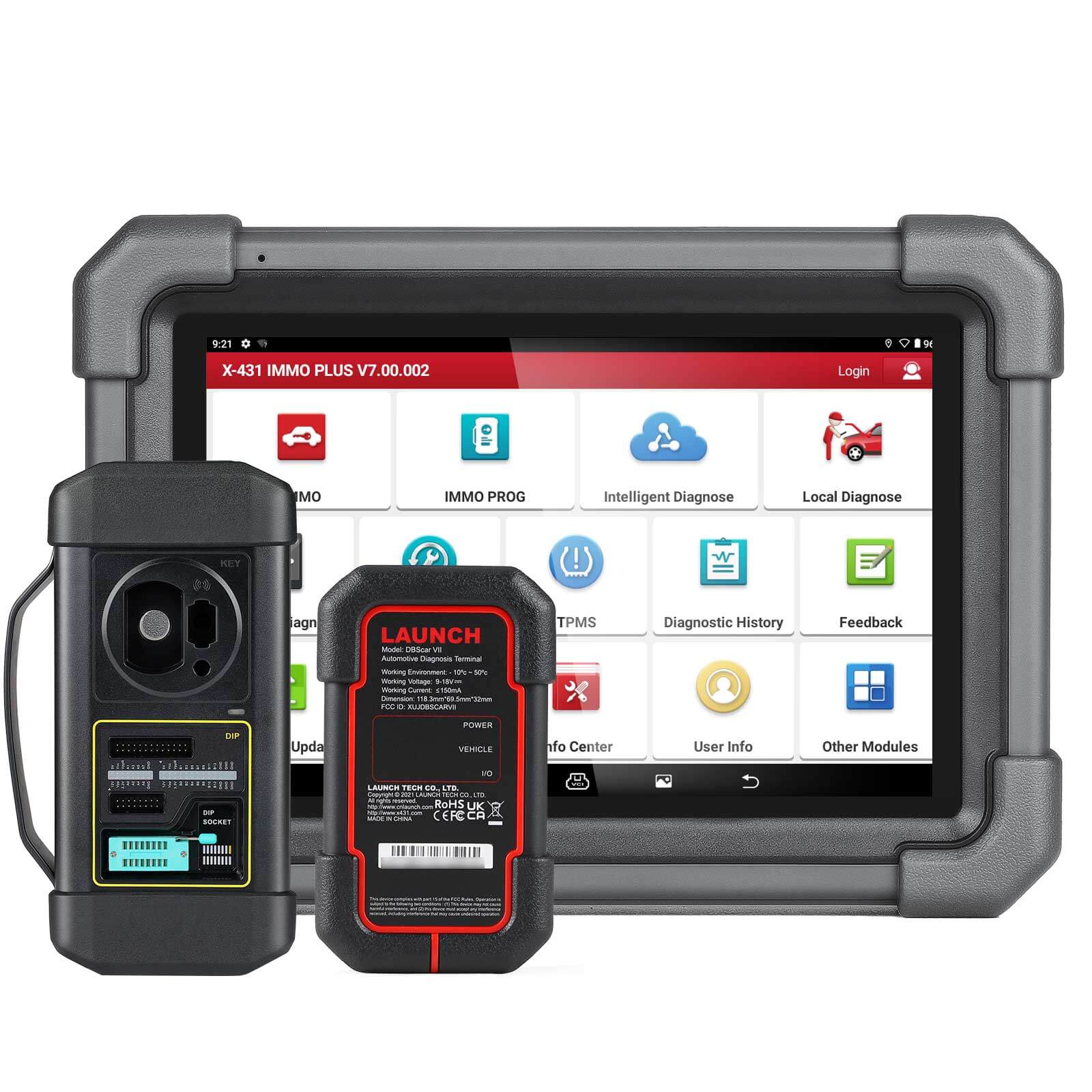 LAUNCH X431 IMMO Plus Key Programmer - All-in-One Bi-Directional OBD2 Scanner with ECU Coding | OE-Level Diagnostics for All Vehicle Systems | Perfect for Auto Shops & DIY Car Repairs