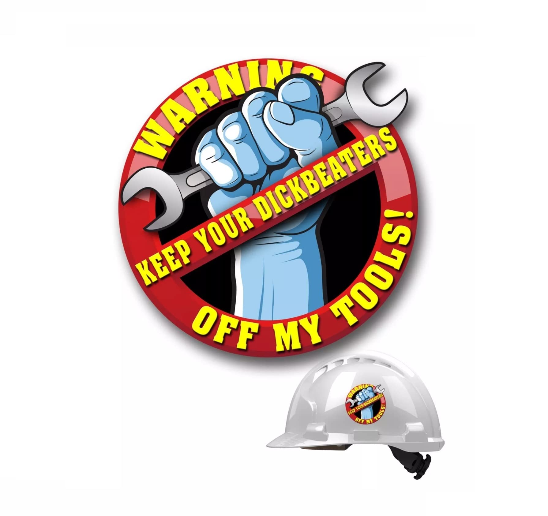 Custom Die-Cut Vinyl Sticker - 'Keep Your Dick Beaters Off My Tools' Funny Warning Decal for Car Bumpers, Windows, Laptops & Water Bottles | Durable Outdoor & Indoor Use for Toolboxes, Workshops & Personal Belongings