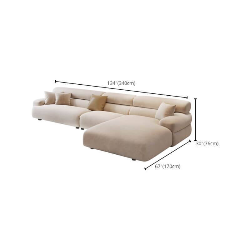 L-Shaped Right/Left Hand Facing Reclining Sofa with Concealed Support - Modern Living Room Furniture for Home Theater & Family Relaxation