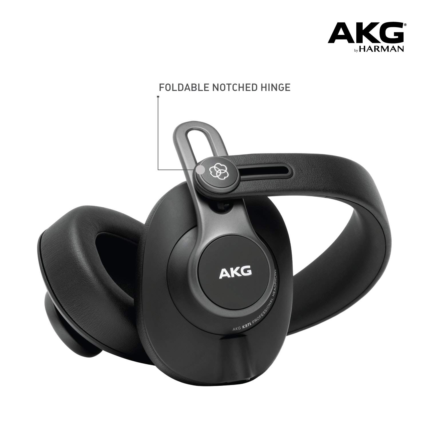 AKG K371 Closed-Back Studio Headphones - Professional Over-Ear Foldable Design (Renewed) | Perfect for Music Production, Podcasting & Home Recording