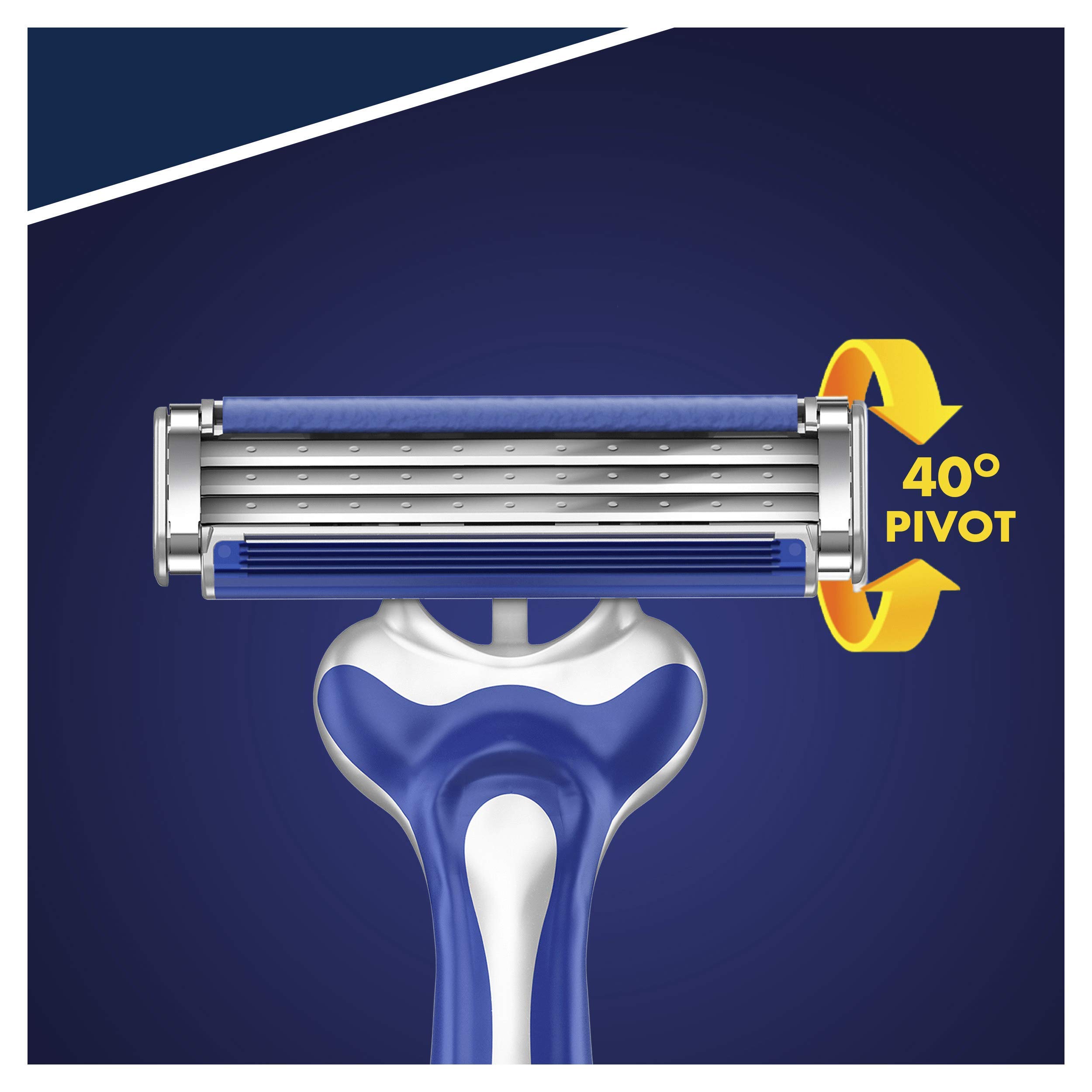 Gillette Sensor3 Comfort Disposable Razors for Men - 4 Pack with Lubrastrip & Water-Activated Comfortgel Technology - 3 Skin-Sensing Blades for Smooth Shaving - Perfect for Travel, Gym & Everyday Use