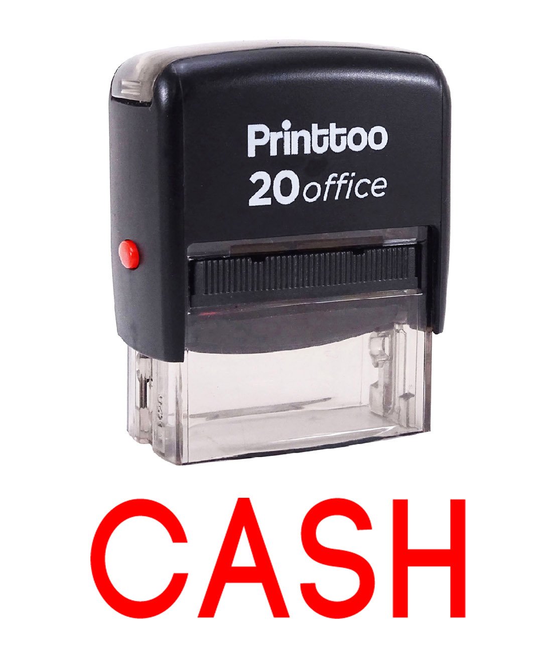 Custom Self-Inking Rubber Stamp for Office & Business - Printtoo Cash Stamp (Red) | Perfect for Receipts, Invoices, and Document Signing