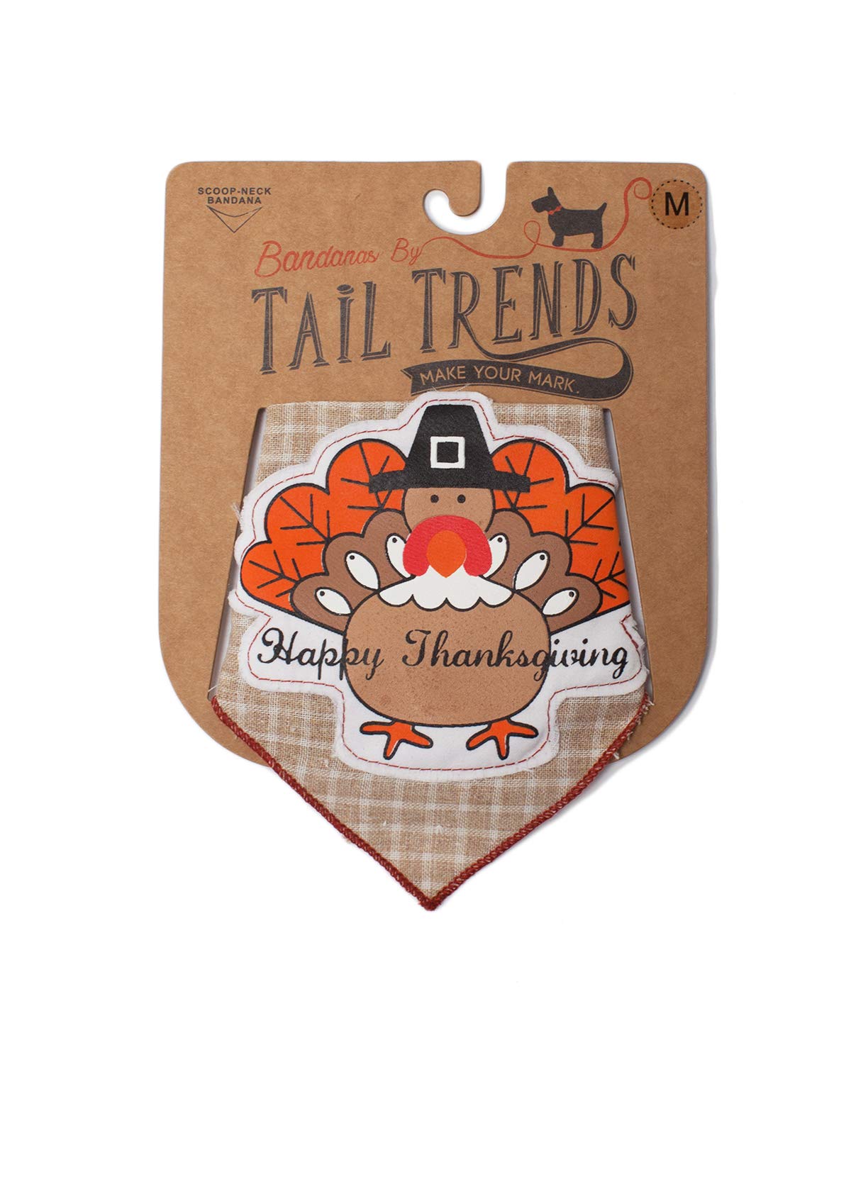 Happy Thanksgiving Dog Bandanas for Medium to Large Dogs - 100% Cotton Pet Bandana with Festive Holiday Design - Perfect for Thanksgiving Photos, Family Gatherings & Seasonal Pet Outfits