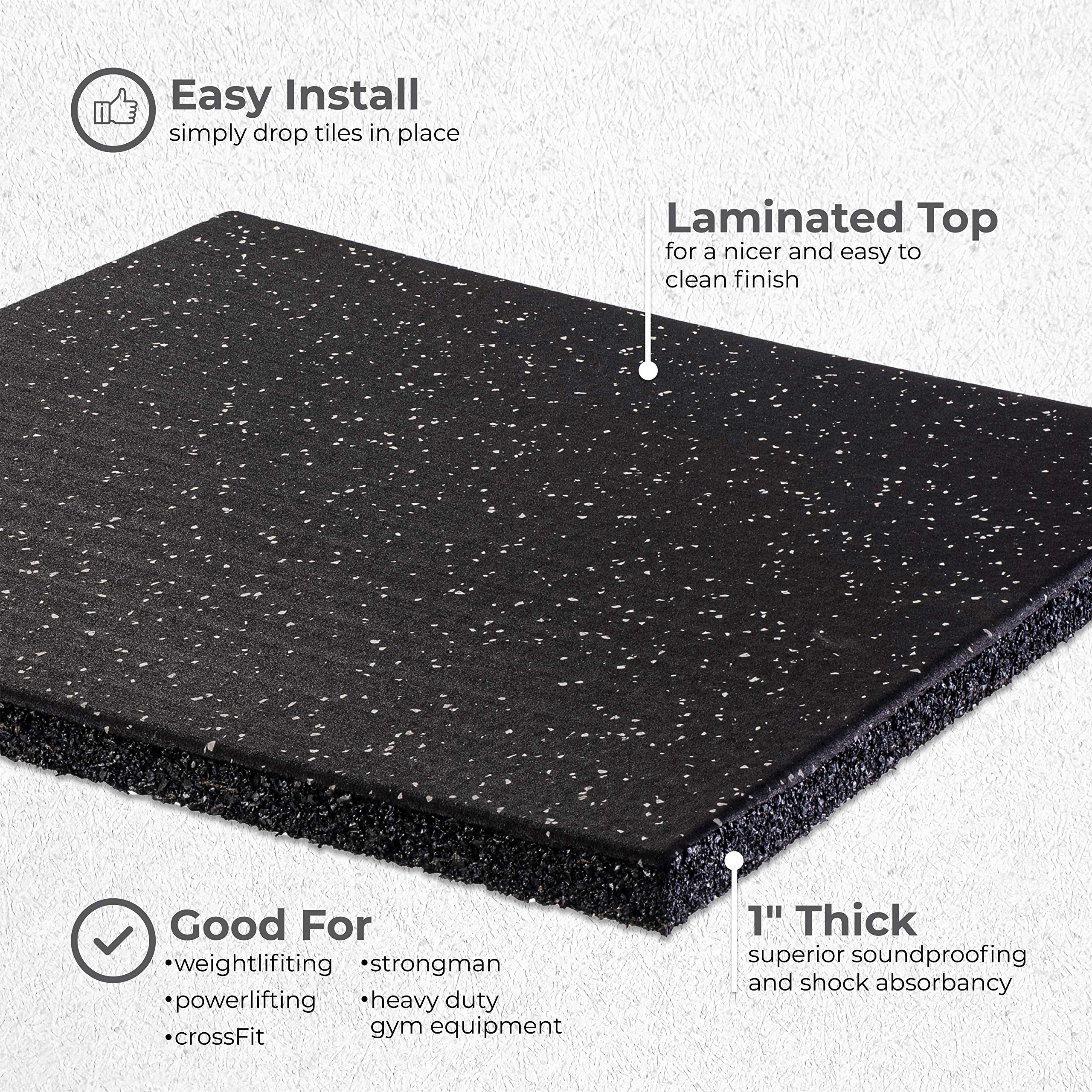 Genaflex Pro Heavy Duty Rubber Gym Floor Tiles - 1