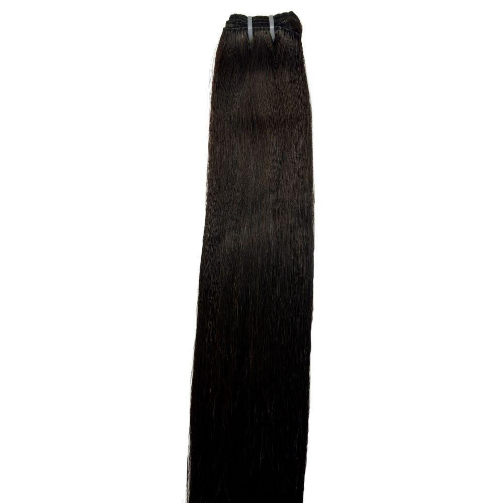 100% Raw Natural Black Straight Human Hair Bundles for Weaving & Extensions - Perfect for Salon, Styling & Everyday Wear