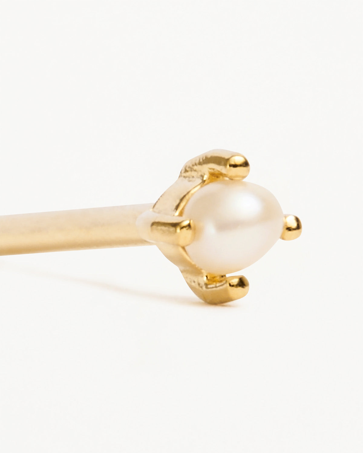 18K Gold Vermeil Moonlight Pearl Stud Earrings - Elegant & Hypoallergenic Jewelry for Women - Perfect for Weddings, Parties & Everyday Wear