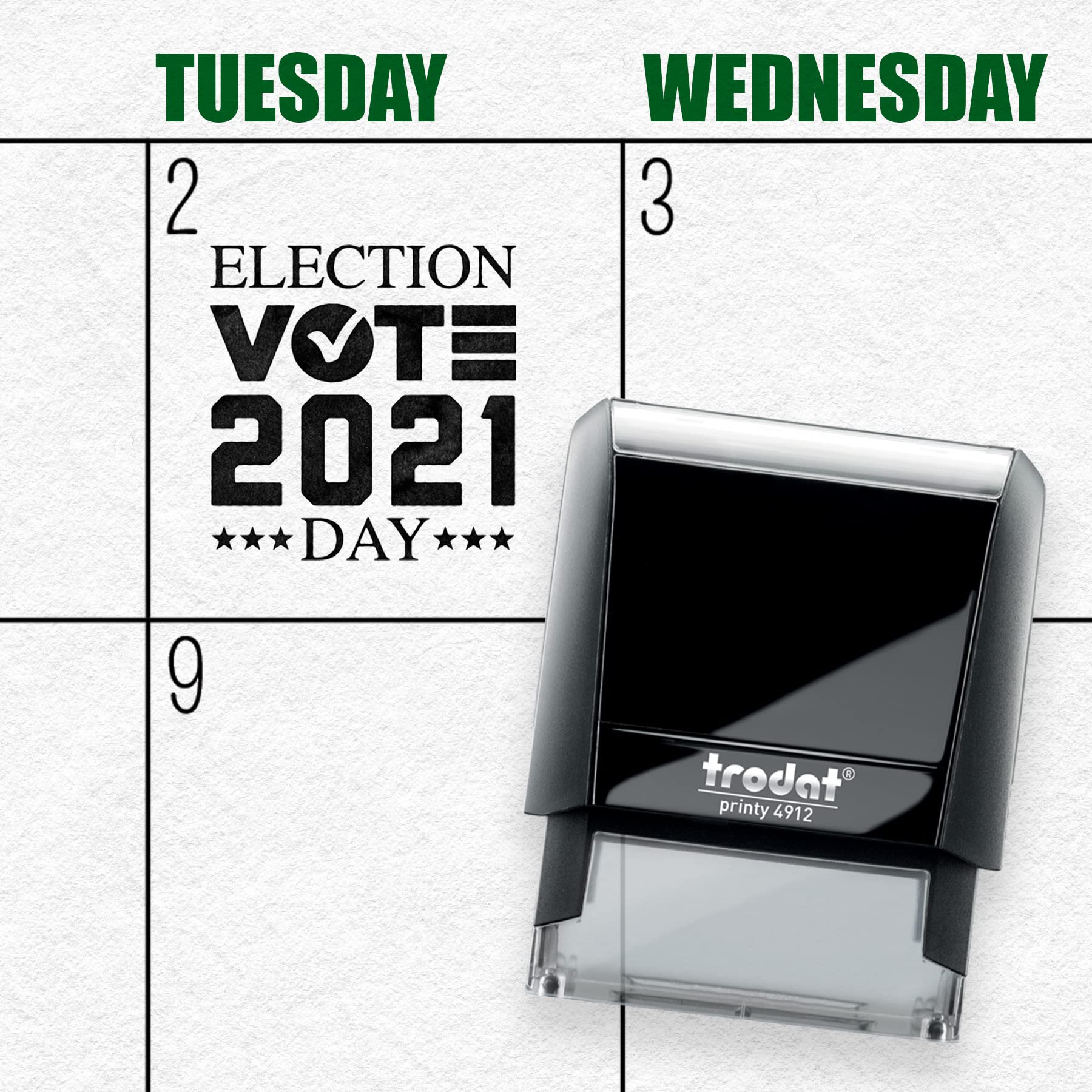 Trodat Printy 4912 Self-Inking Rubber Stamp for Election Voting 2021 - Perfect for Ballots, Mail-in Voting & Official Documents