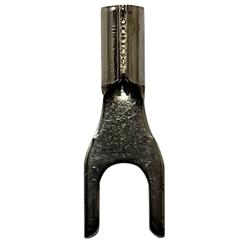 100 Pcs High Temperature Spade Connectors - 22-18 Gauge 600V 6# Stud Wire Terminals - Made in USA Electrical Crimp Connectors for Automotive, Marine & Industrial Wiring Applications