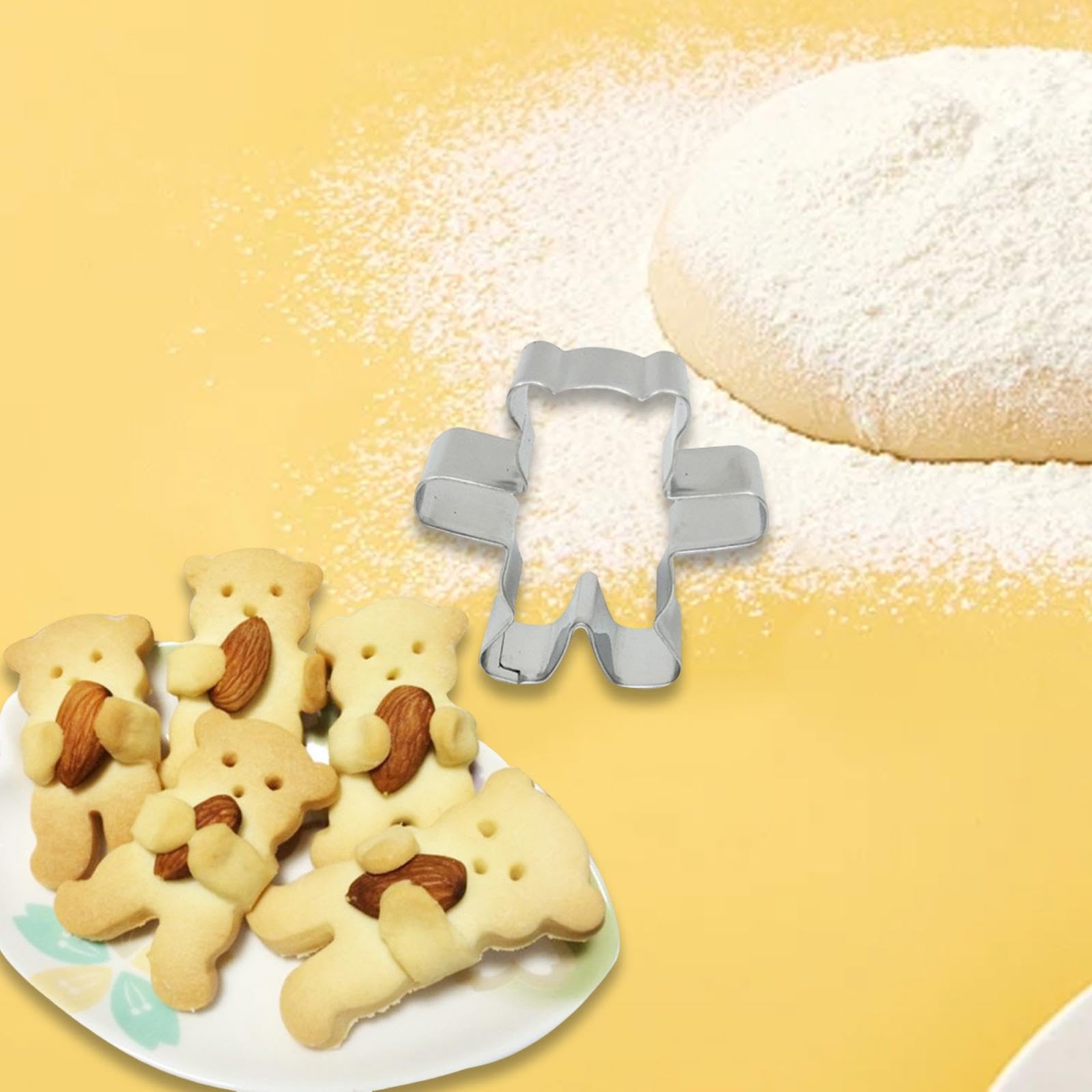 ATORSE® Bear Cookie Cutter Set - Stainless Steel DIY Baking Tools for Cookies, Chocolate, Pancakes & Eggs - Perfect for Birthday Parties, Christmas Baking & Kids Cooking Activities