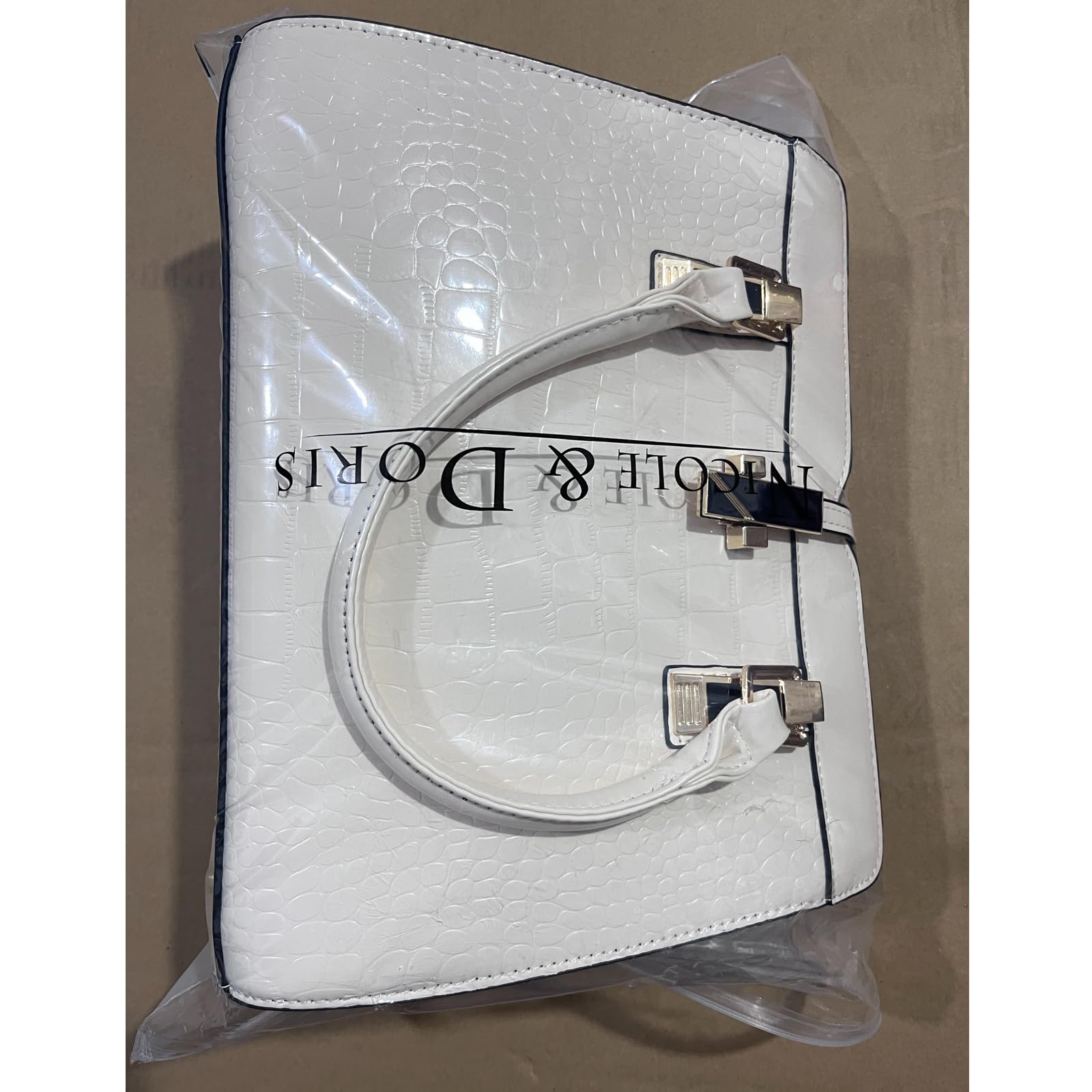 Nicole&Doris Women's PU Leather Shoulder Bag - Stylish Crossbody Messenger Purse with Zipper, Tote Handbag for Daily Use, Work & Travel (Navy Blue)
