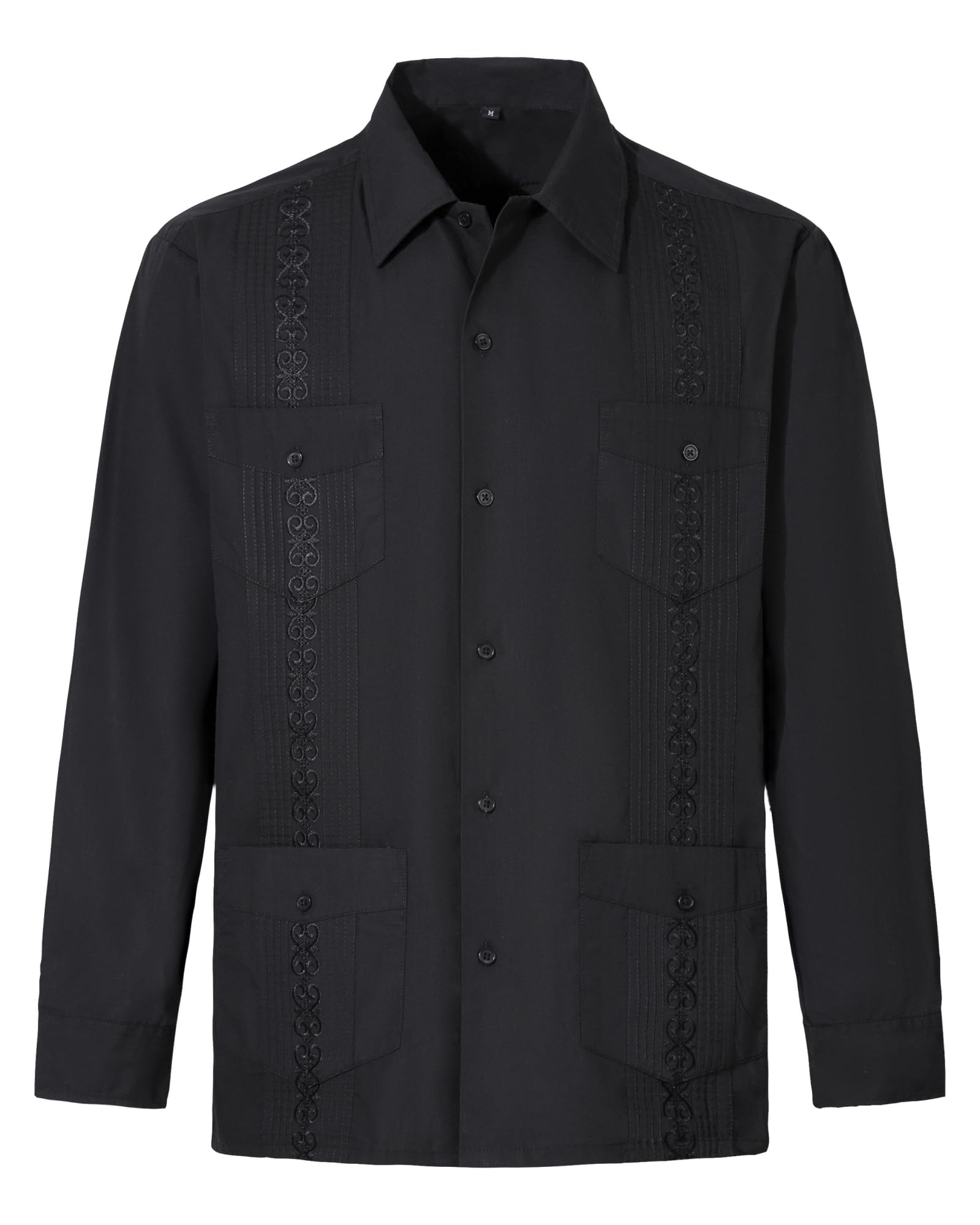 Men's Guayabera Shirts - Cuban Style Long Sleeve Mexican Shirts for Men | Perfect for Summer Weddings, Beach Vacations & Casual Wear