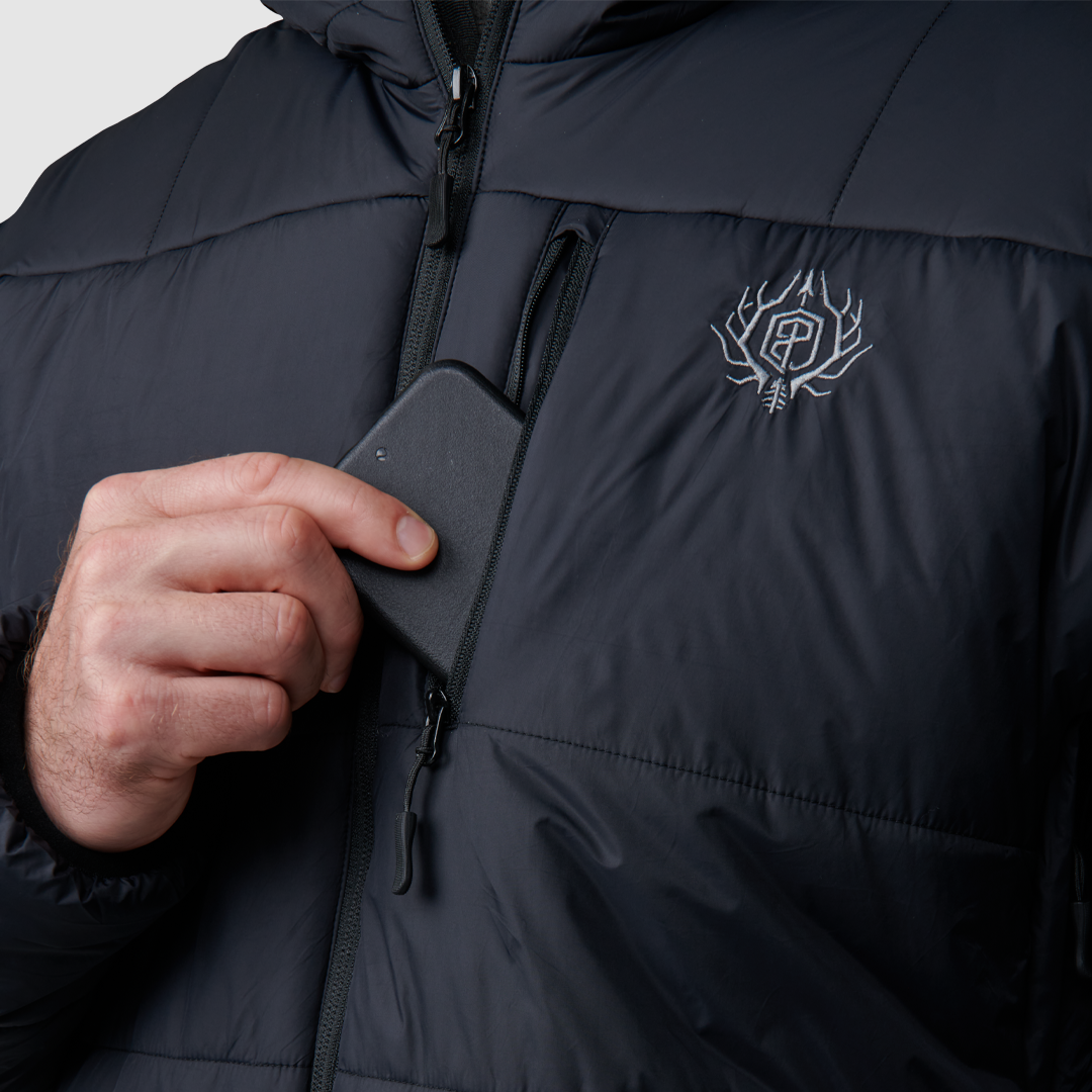 Men's Winter Tundra Jacket - Waterproof Windproof Insulated Outdoor Coat for Hiking & Camping - Black