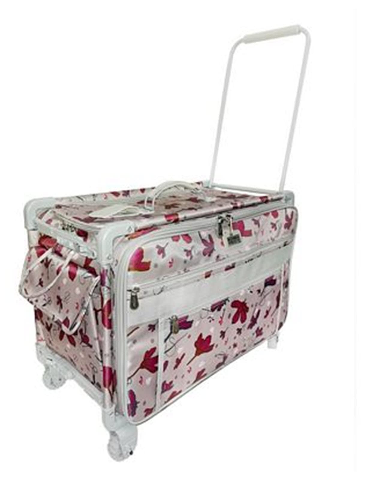 Tutto X-Large Rolling Storage Cart with Daisy Design - Gray Organizer for Craft Supplies, Office, or Home Organization | Portable Utility Cart for Sewing Notions, Art Supplies & More