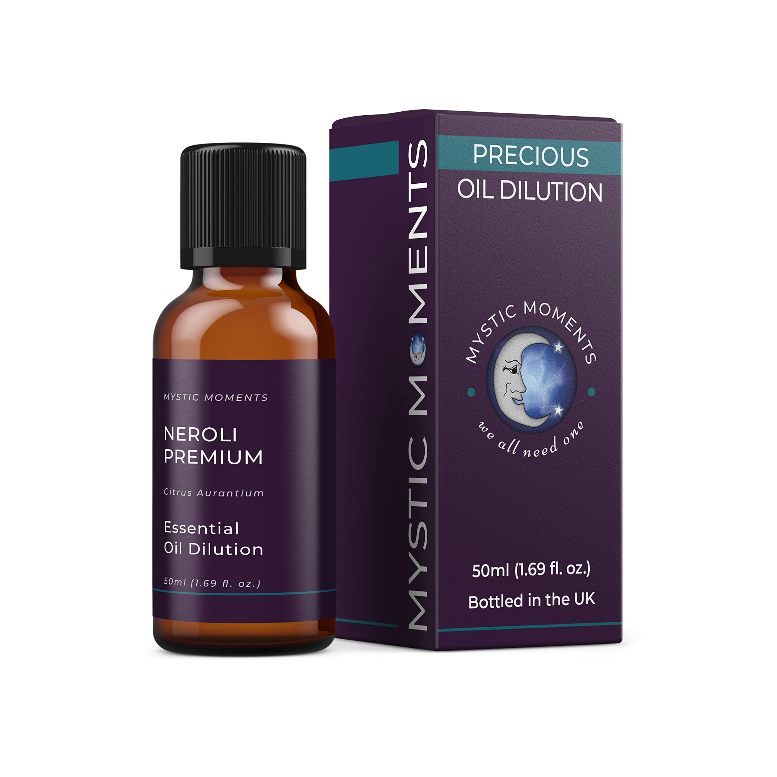 Premium 3% Neroli Essential Oil Dilution with Jojoba - 50ml | Mystic Moments | Aromatherapy, Skin Care & Relaxation