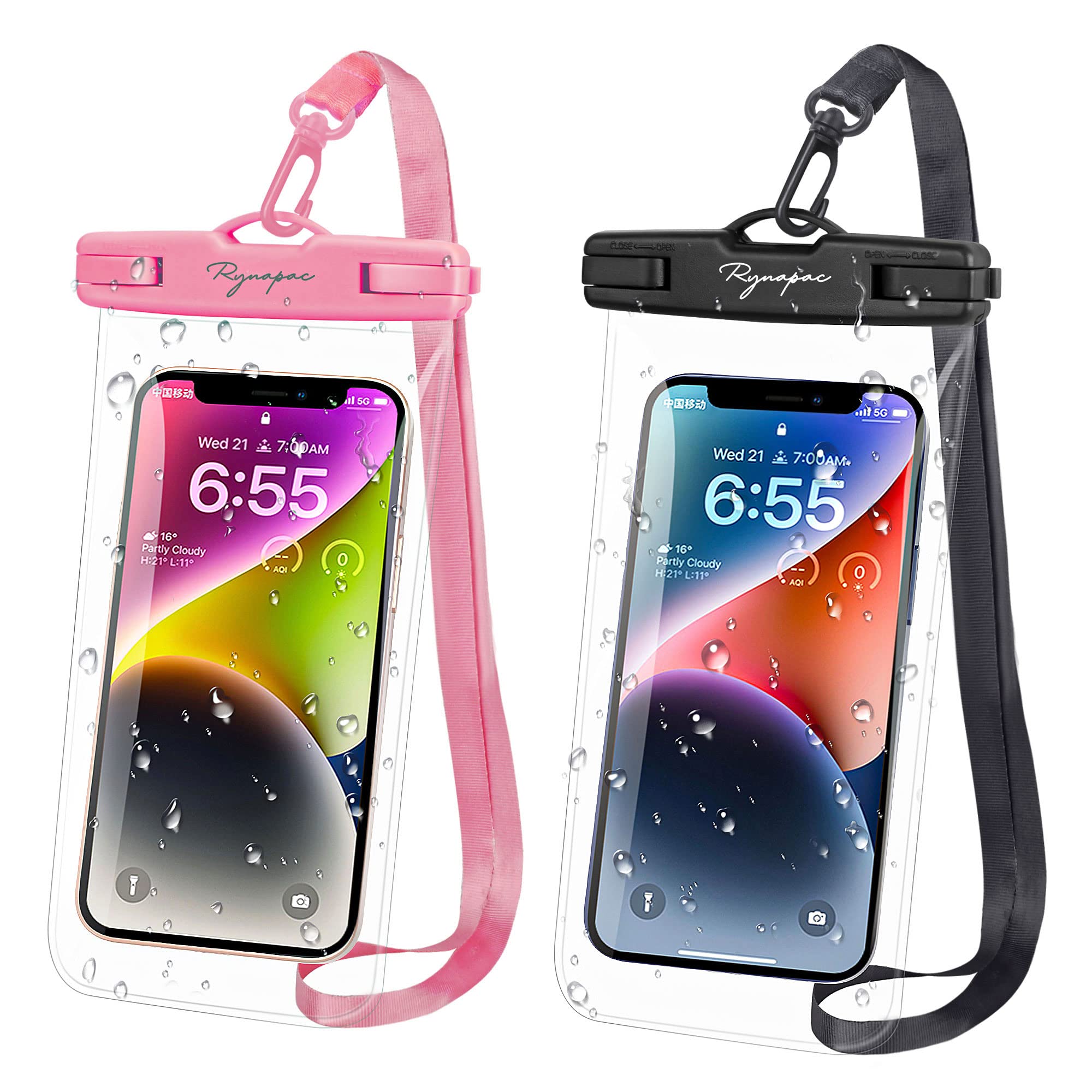 Waterproof Phone Pouch Bag - IPX8 Waterproof Dry Bag with Lanyard for iPhone 16/15 Pro Max, Galaxy S24, Pixel 7a - Perfect for Beach, Swimming, Kayaking & Cruise Travel Essentials (7.5 Inch)