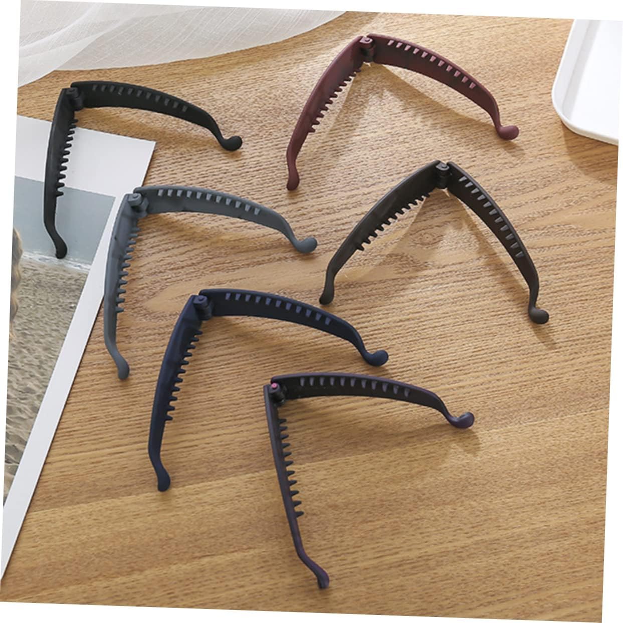 4 Pack Banana Hair Clips - Non-Slip Ponytail Holders & Fishtail Hair Combs for Women & Girls (Medium & Small) - Perfect for School, Work, and Everyday Hairstyles