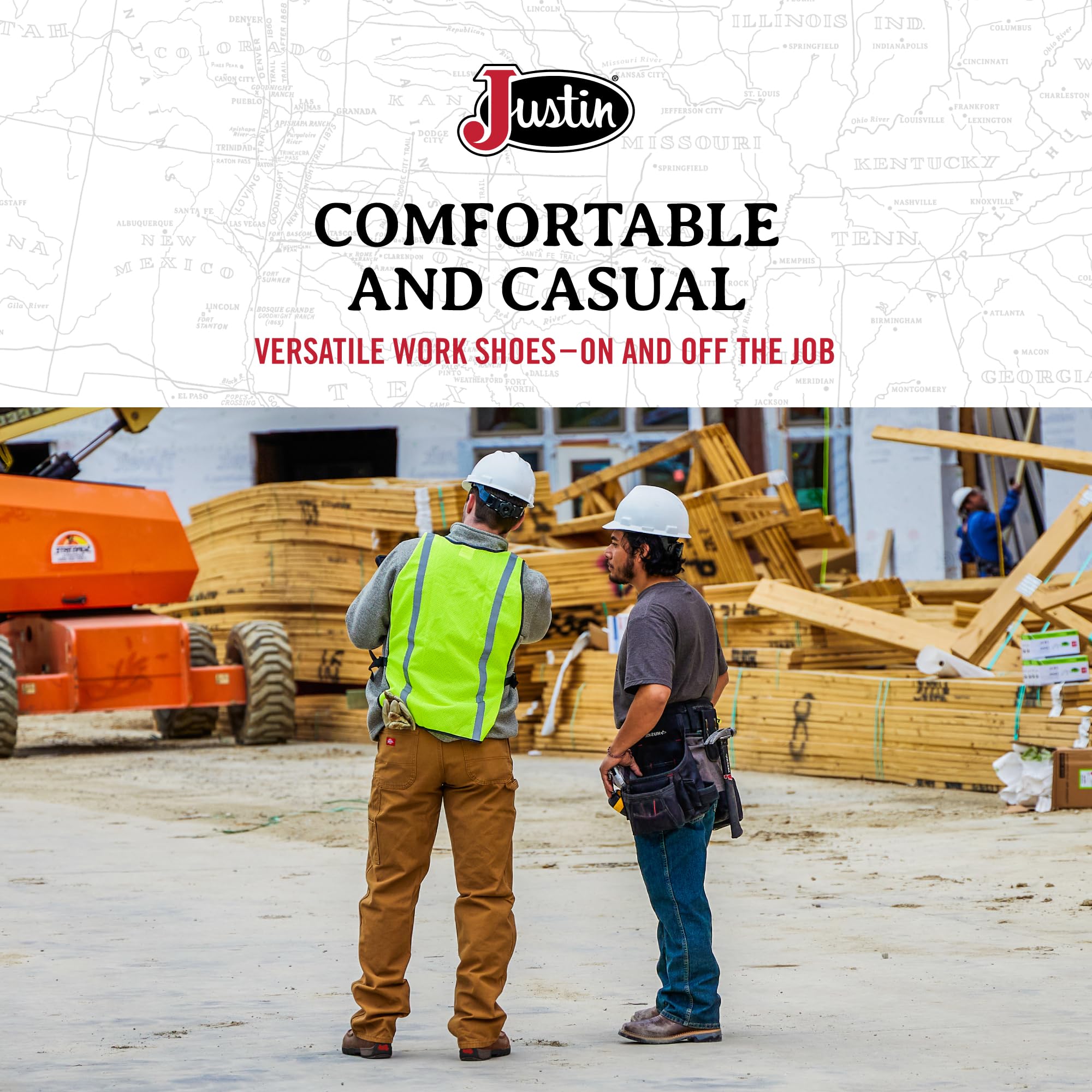 Justin Cappie Men's Steel Toe Work Boots - Premium Full-Grain Leather Moc Toe Chukka Boots with Oil & Slip Resistant Outsole, EH Safety Rated - Ideal for Construction, Warehouse & Industrial Work