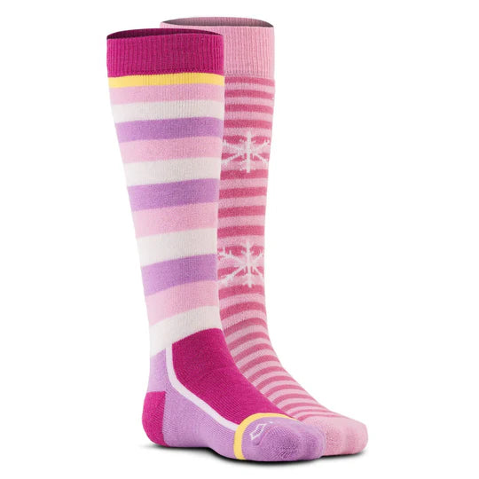 Fox River Kids Snow Day Snowboard Socks 2 Pack - Warm Winter Socks for Boys & Girls - Perfect for Snowboarding, Skiing & Outdoor Winter Activities