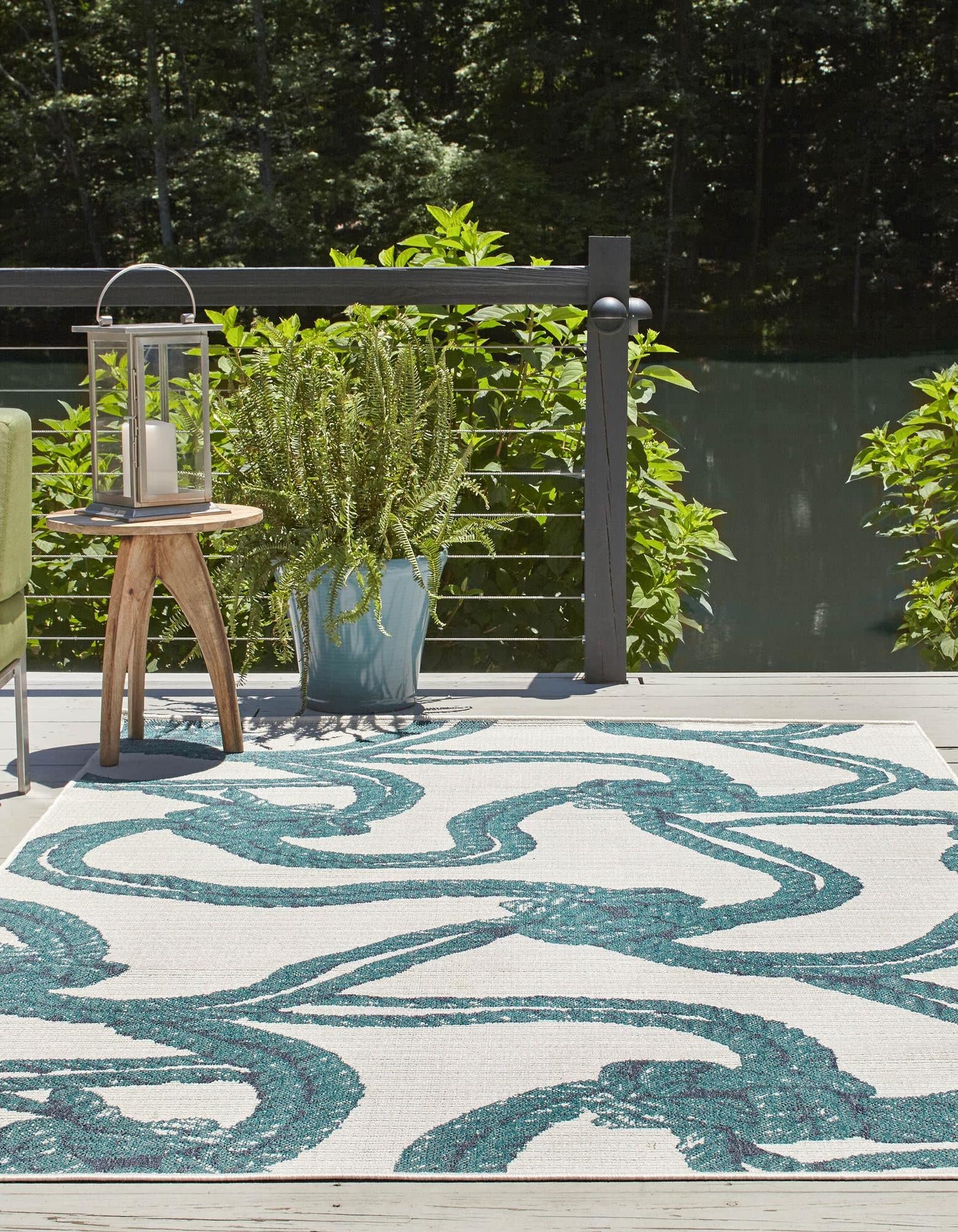 Unique Loom Coastal Collection Outdoor Area Rug - 7'10