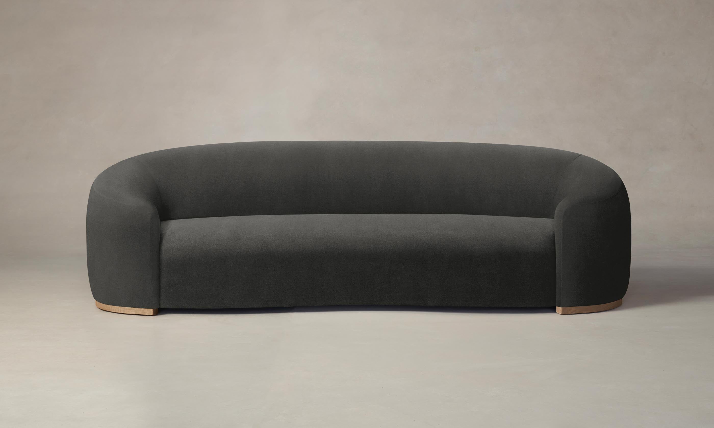 The Chelsea Sofa - Performance Velvet Slate Blue Modern Living Room Couch for Small Spaces | Perfect for Apartments, Condos & Cozy Homes