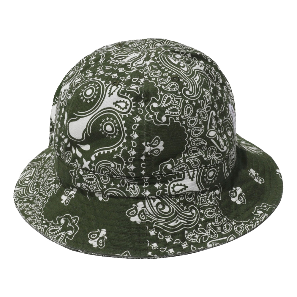 FR2 Paisley Bucket Hat in Khaki - Stylish & Comfortable Sun Protection for Outdoor Activities