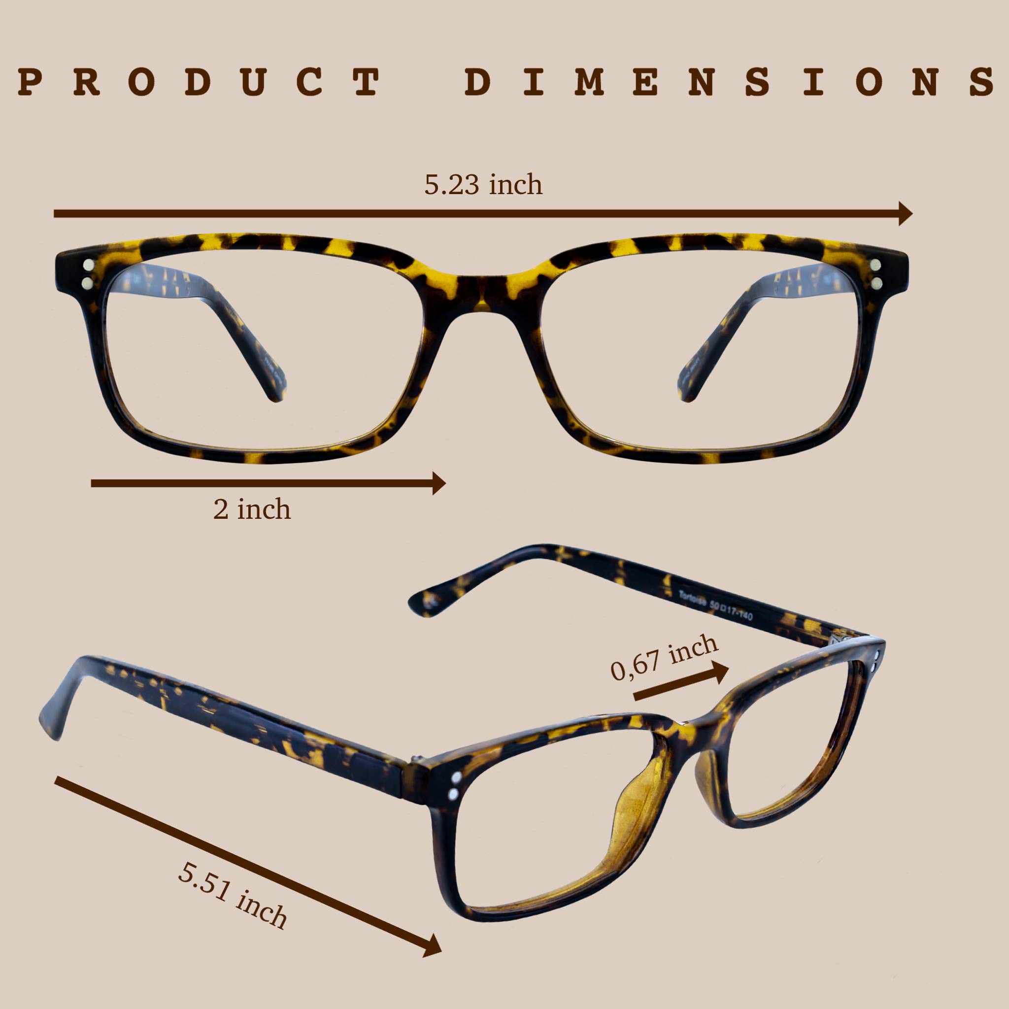 Blue Light Blocking Reading Glasses for Women & Men - Anti-Glare Computer Glasses for Screen Time & Digital Eye Strain Relief - Perfect for Office Work, Gaming & Reading