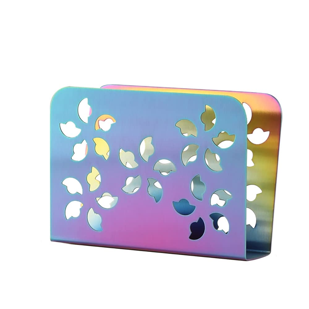 Rainbow Stainless Steel Napkin Holder - Farmhouse Kitchen & Dining Table Accessories for Home & Restaurant Decor | Perfect for Farmhouse, Rustic, and Classic Table Settings