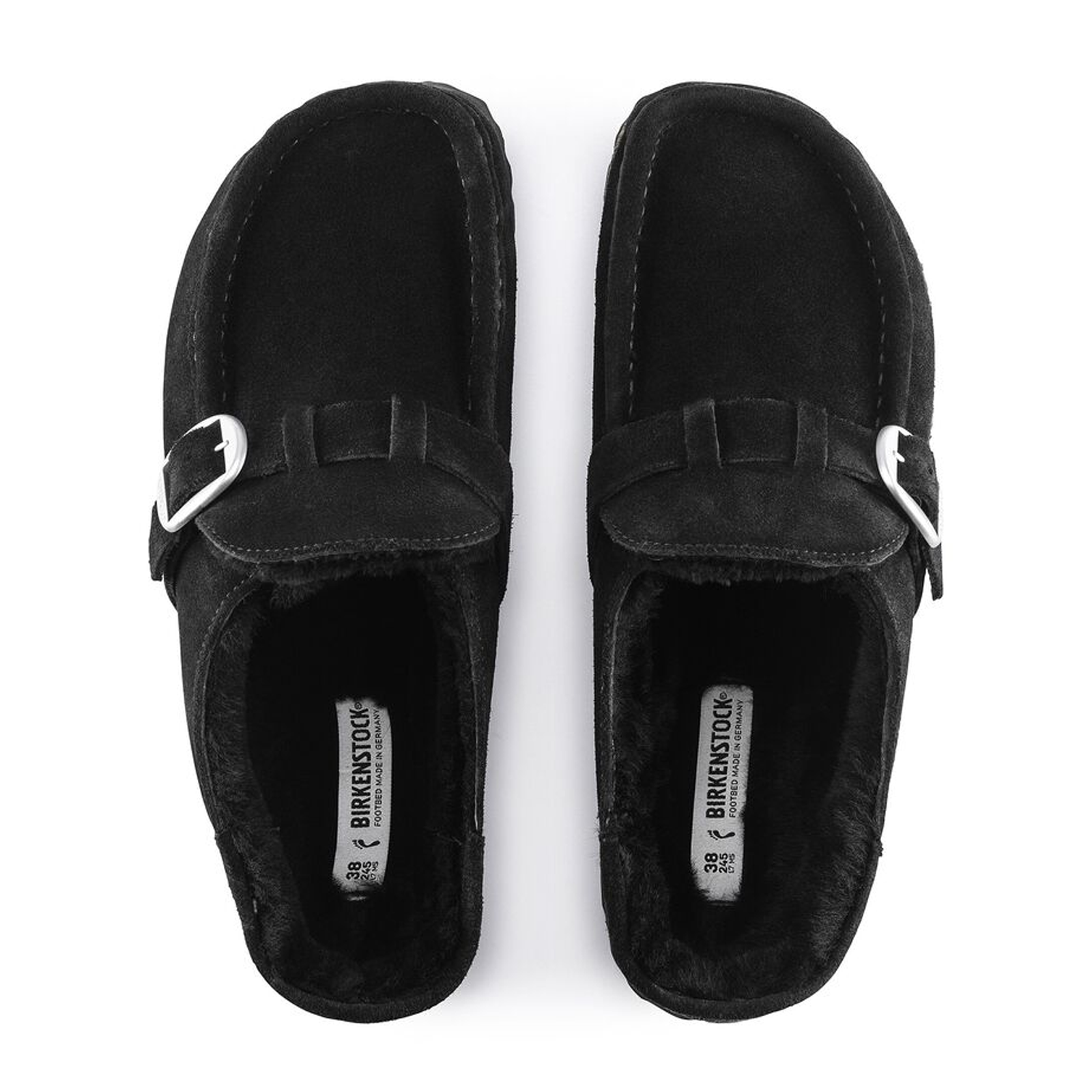 Birkenstock Buckley Narrow Clog for Women - Black Suede & Shearling Lined Comfortable Slip-On Shoes | Perfect for Home, Office & Casual Wear