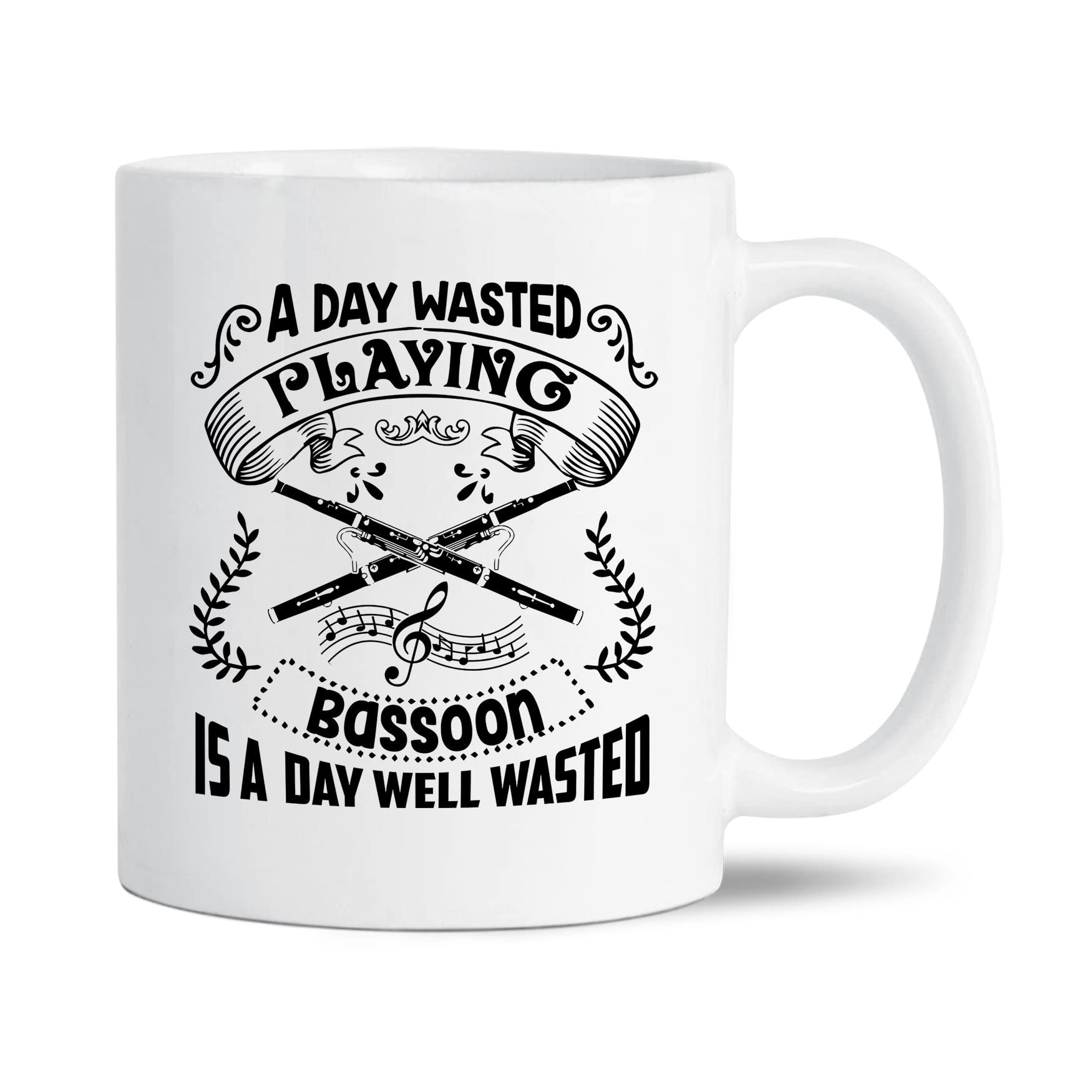 11 Oz Funny Bassoon Ceramic Coffee Mug - Unique Gift for Men, Women, Musicians & Bassoon Lovers - Perfect for Tea, Coffee & Office Use