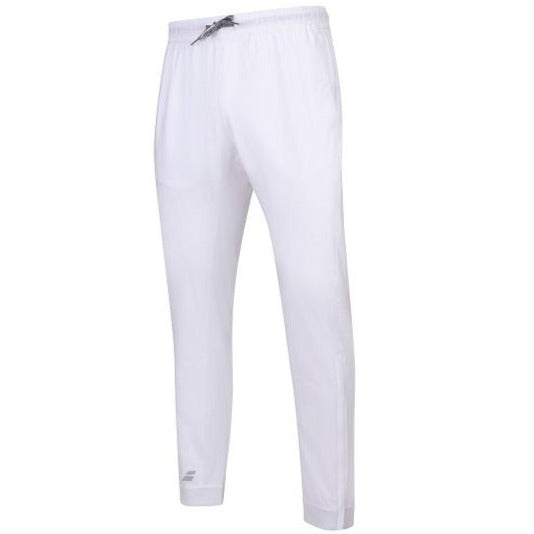 Babolat Men's Tennis Play Pants - White | Breathable & Comfortable for Training & Matches | Perfect for Court & Casual Wear