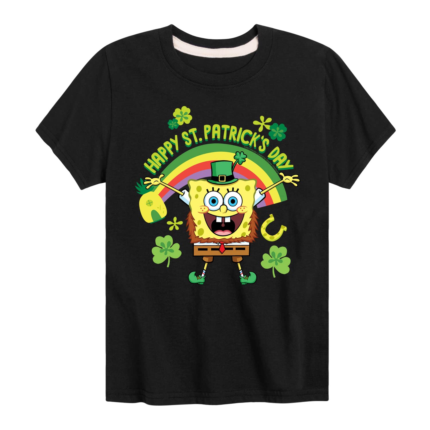 SpongeBob SquarePants St. Patrick's Day T-Shirt for Kids & Toddlers - Fun Holiday Graphic Tee for Parties & Festivals