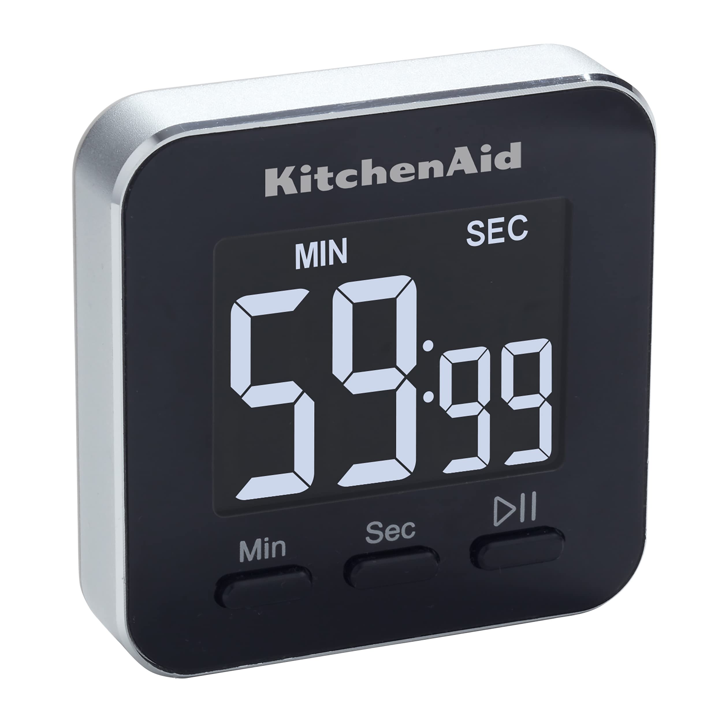 KitchenAid KQ900 Digital Countdown Timer - 2.5 Inch Large Display, Black - Perfect for Cooking, Baking, Workouts & Classroom Activities