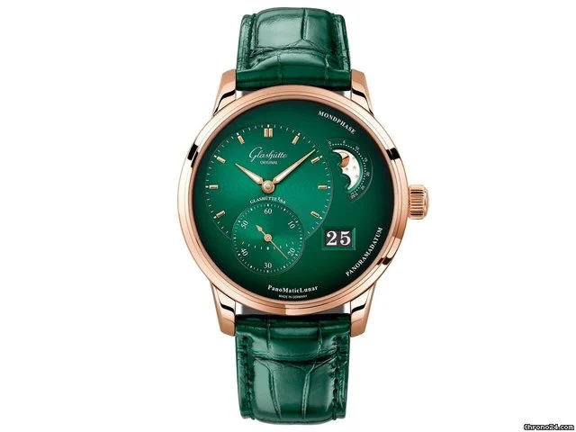 Glashutte Original Pano Matic Lunar 18K Red Gold Men's Luxury Watch - Perfect for Business, Formal Events & Collectors