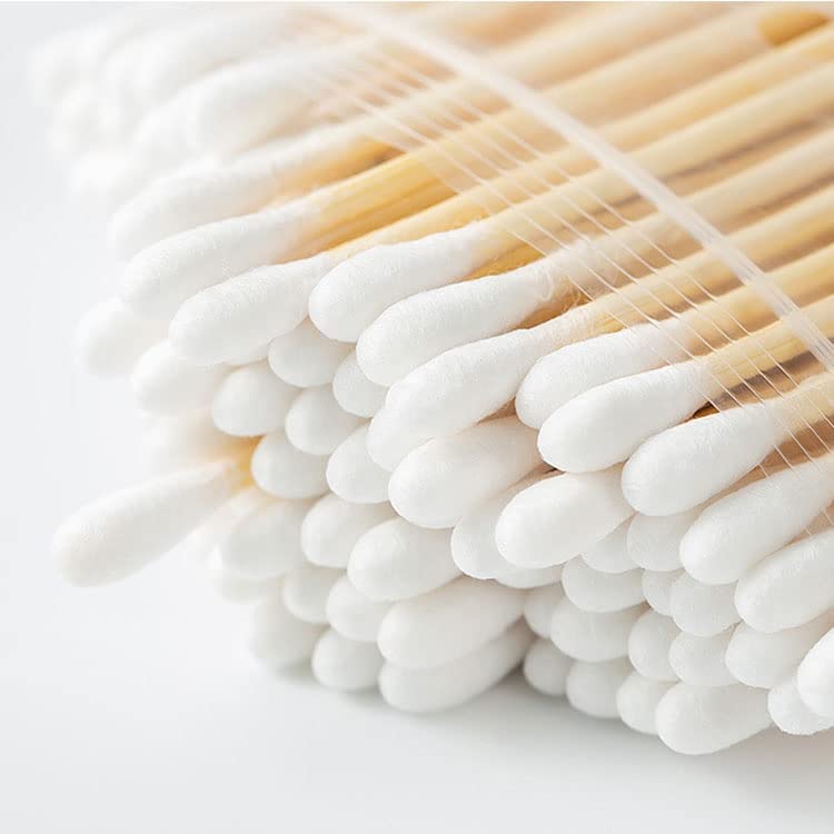 GR DESIGN® 100% Pure Cotton Swabs - Soft & Gentle Ear Cleaning Buds (20-Pack) | Safe for Ears, Makeup, Crafts & Baby Care